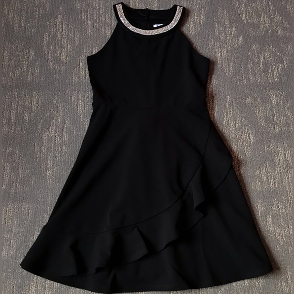 Speechless Black Jeweled Neck Dress Size 8 - Picture 4 of 9
